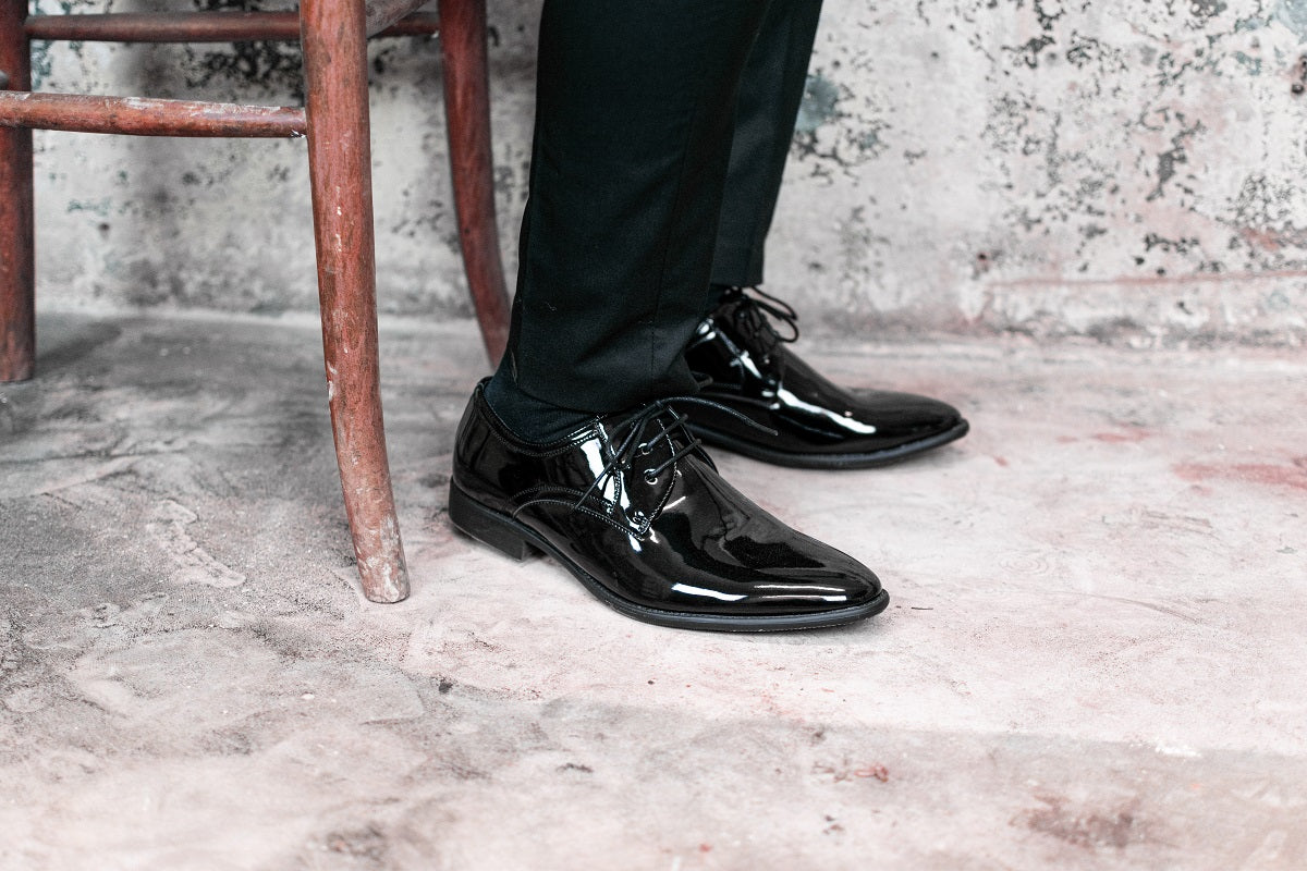 Smokies Edward in schwarz - Herren Lackschuh