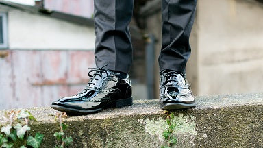 Smokies George in schwarz - Herren Lackschuh
