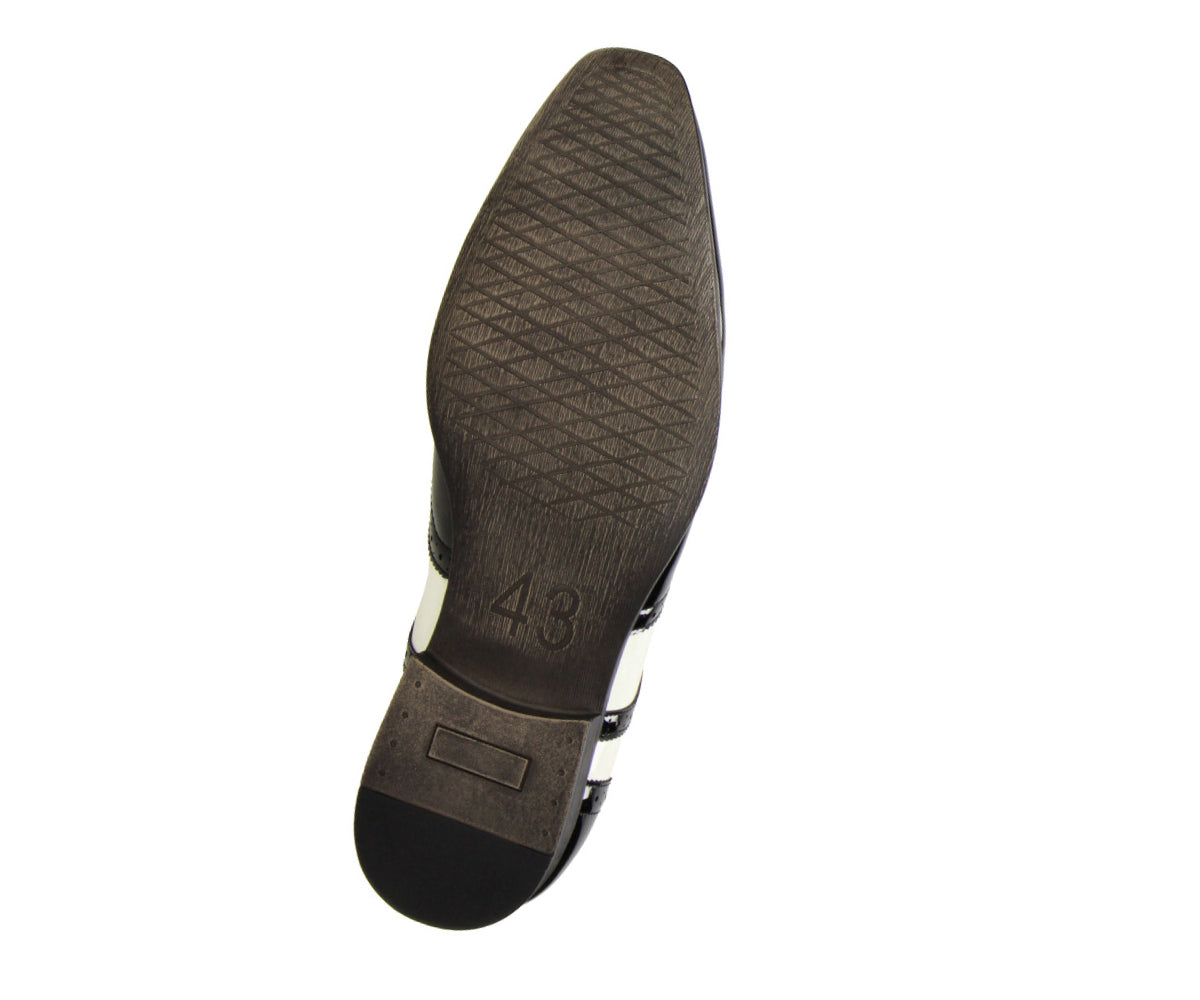 George in schwarz/weiß - Herren Lackschuh